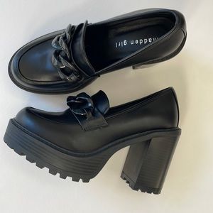 Madden Girl Chunky Heel Loafer